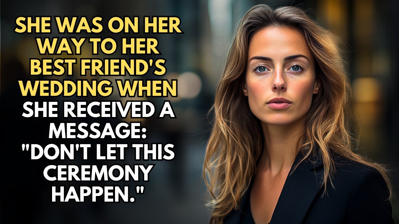 SHE WAS ON HER WAY TO HER BEST FRIEND'S WEDDING WHEN SHE RECEIVED A MESSAGE: "DON'T LET THIS...