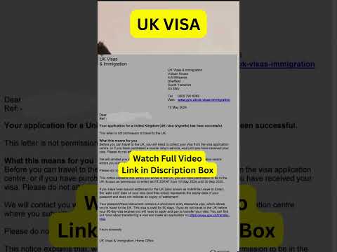 UK VISA II UK visa confirmation email #uk #viral #youtubeshorts #india #ukvisa #vfsglobal
