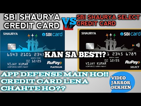 Best Credit Card For Defense||SBI Shaurya Select Credit Card||SBI Shaurya credit card