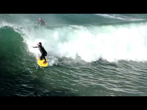 01-22-2011 Bodyboarding and Surfing Manhattan Beach Pier