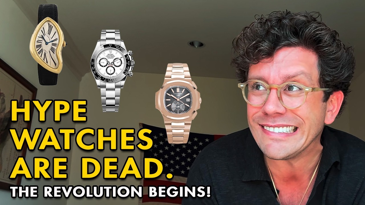 Rolex and Patek Philippe watches side-by-side, symbolic of a shift away from hype-driven buying
