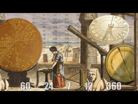 Why 60 minutes, 24 hours, 7 days, 12 months, 360°? The history of time and calendars.