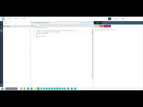 Sporting Goods Shop Codehs