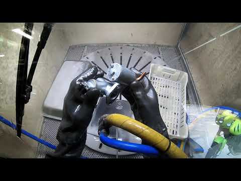 Wet Blasting Antique Triumph Engine