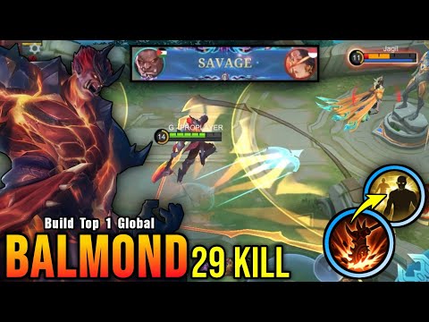 29 Kills + SAVAGE!! Balmond with Flicker 100% Deadly Combo!! - Build Top 1 Global Balmond ~ MLBB