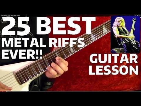 25 BEST HEAVY METAL RIFFS OF ALL TIME! Guitar Lesson Video