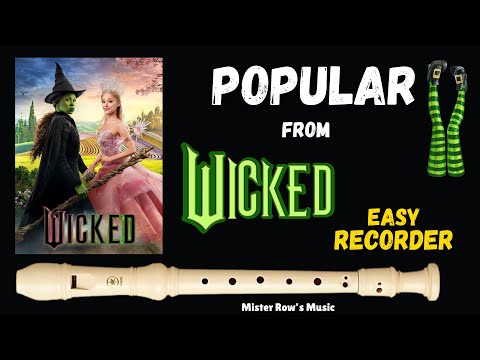 Wicked | LEARN Recorder | Popular | Notes B A G | Level 2 - Recorder