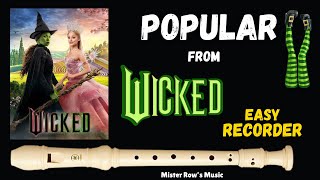 Download lagu Wicked | LEARN Recorder | Popular | Notes B A G mp3