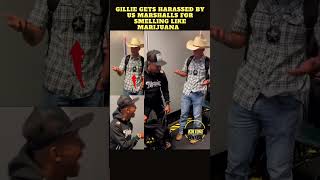 Gillie gets Harassed By US Marshall for Smelling Like Marijuana at the Airport #shorts