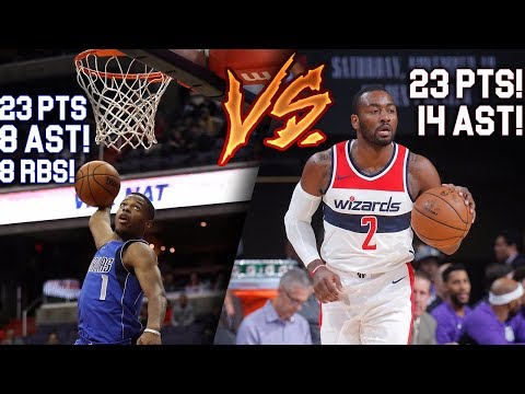 Dennis Smith Jr VS John Wall INTENSE BATTLE!! Mavs vs Wizards!