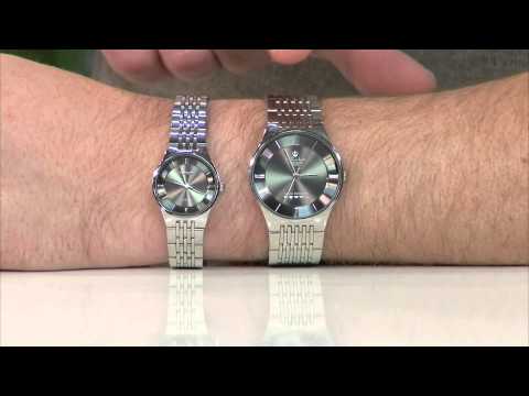 St. Leonhard Herren-Armbanduhr aus Edelstahl