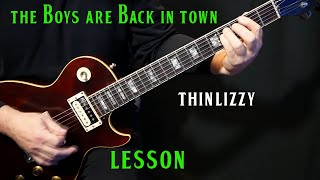 how to play &quot;The Boys Are Back In Town&quot; on guitar by Thin Lizzy | electric guitar lesson | LESSON