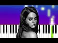 Lana Del Rey TV In Black And White Piano Tutorial