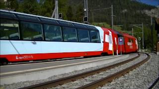 preview picture of video 'Rhätische Bahn / Glacier Express in Bergün am Albula'