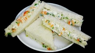 Cream Cheese Sandwiches || Cream Cheese Bread Sandwiches with Cucumber