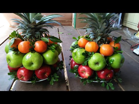 Trang trí dĩa trái cây chưng trên bàn thờ vừa đẹp vừa dễ làm