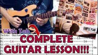 Addicted - Simple Plan(Complete Guitar Lesson/Cover)with Chords and Tab