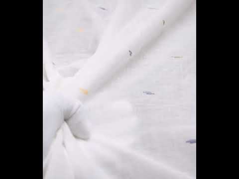 Geometric White Jamdani Khadi Cotton 60 GSM Handwoven Fabric — video