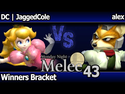 MNM 43 Melee - DC | JaggedCole (Peach) vs alex (Fox, Luigi) - Winners Bracket