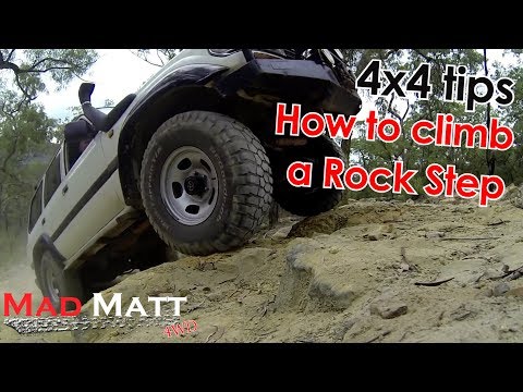 How to climb a Rock Step 4x4 tips - MadMatt 4WD