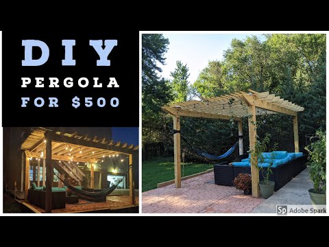 Easy DIY Pergola in 3 Days for $500! #DIY #Backyard #Patio