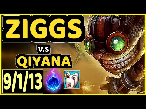 REDMERCY (ZIGGS) vs QIYANA - QUADRAKILL 9/1/13 KDA MID GAMEPLAY - NA Ranked DIAMOND