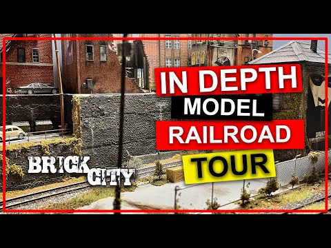 In Depth Model Railroad Tour - Episode 1 - HO Scale Layout - Brick City