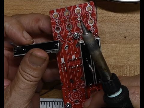 C.K. builds a Befaco eurorack VC ADSR envelope generator kit (euro rack)