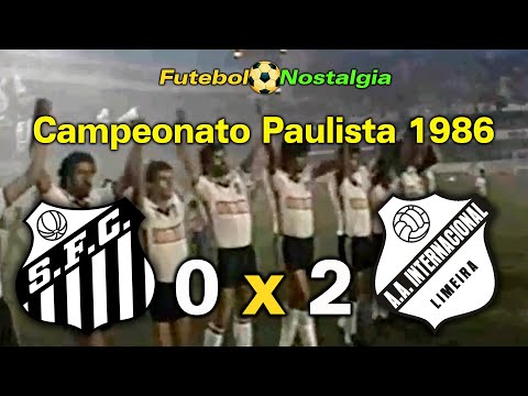 Santos 0 x 2 Inter de Limeira - 24-08-1986 ( Campeonato Paulista )