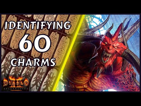 What did we get? Identifying 60 Unid Charms - Diablo 2 Resurrected #d2r