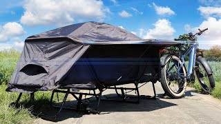 Fahrrad ZELTANHÄNGER | OutdoorU OneSite Fahrradanhängerzelt | Mokwheel Basalt