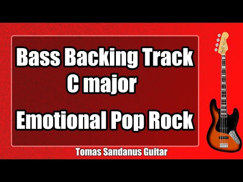 Bass Backing Track C major - Emotional Dreamy Pop Rock - NO BASS | ST 18