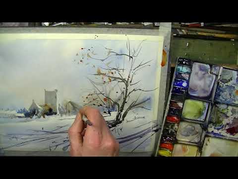 Paint a snow scene in Watercolour by Lea Nixon