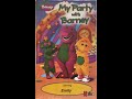 My Party With Barney 1998 VHS Kideo Starring Emily
