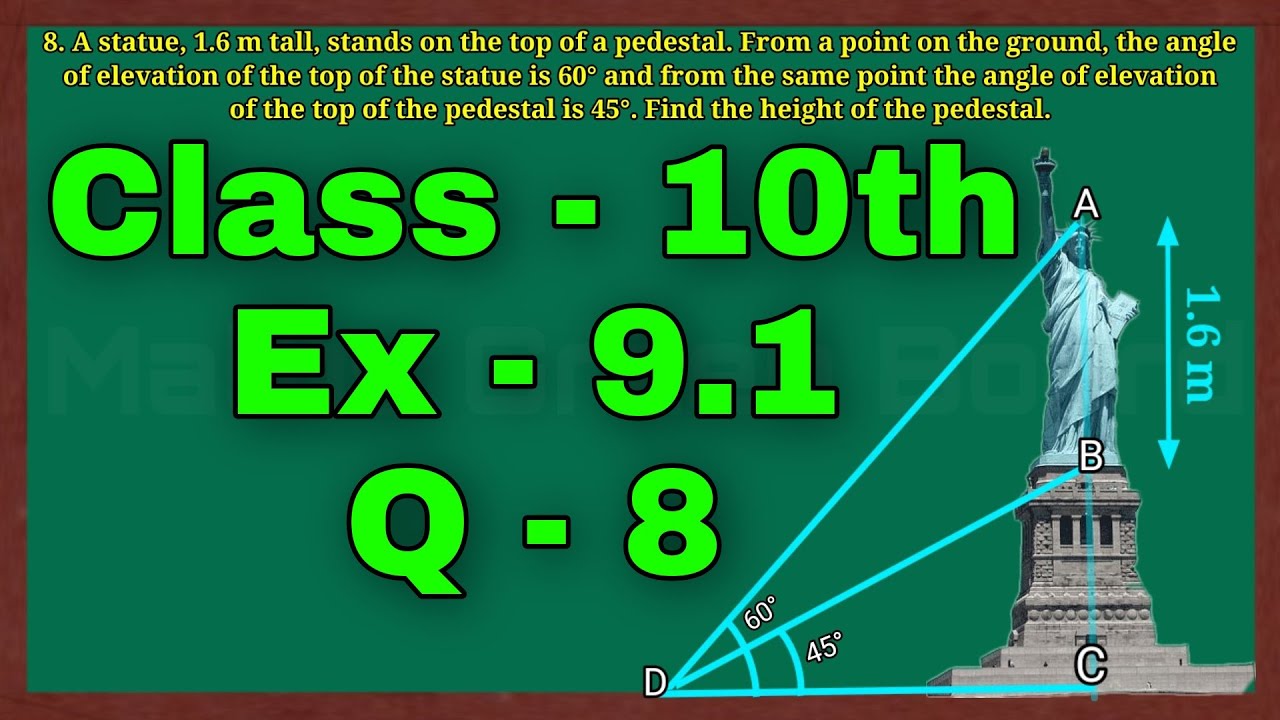 Ex 9.1 Q 8 Green Board | Class 10th Exercise 9.1 Q 8 Green Board | Class 10th Ex 9.1 Q 8 green board