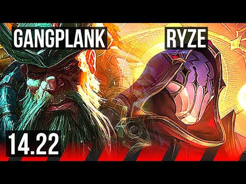 GANGPLANK vs RYZE (TOP) | KR Diamond | 14.22
