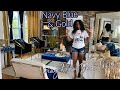 NEW!! MUST SEE**HOW TO DECORATE A MODERN LIVING ROOM /NAVY BLUE &GOLD/DECORATING IDEAS/ DECOR TRENDS