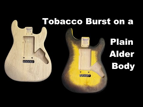 DIY Guitar Stain - Tobacco Burst on a Plain Alder Body