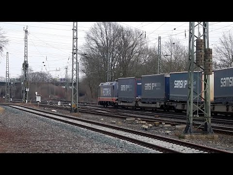 Aus Mecklenbeck in die Güterumgehungsbahn: BR185 der Hectorrail mit Güterzug
