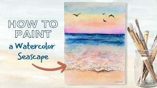 Relaxing Watercolor Seascape Tutorial | Easy Ocean Painting for All Levels