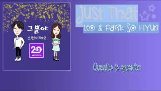 Leo (VIXX) ft. Park So Hyun - Just That [SUB ITA]