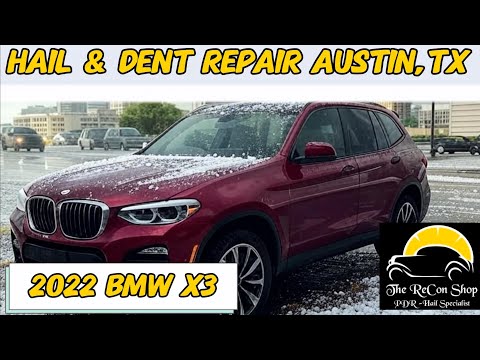 (Hail Help in Georgetown & Round Rock) BMW X3 Door Ding with Tough Access | PDR on Braced Panel