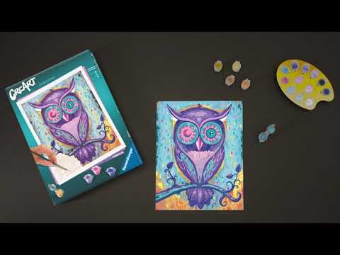 Tapymas pagal skaičius CreArt Dreaming Owl 28990 Ravensburger