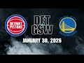 Detroit Pistons Vs Golden State Warriors Full Game Highlights January 30 2026 NBA 2025 2026