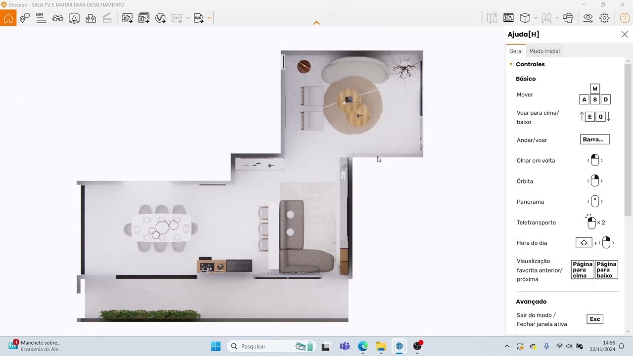 COMO FAZER PLANTA HUMANIZADA USANDO SKETCHUP E ENSCAPE