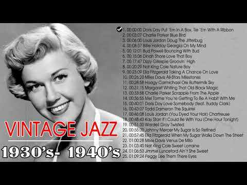 Doris Day, Ella Fitzgerald, Billie Holiday, Charlie Parker, Miles Davis ♪ JAZZ 1920s,30 &40s