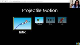 Projectile Motion: Introduction to PHET simulator
