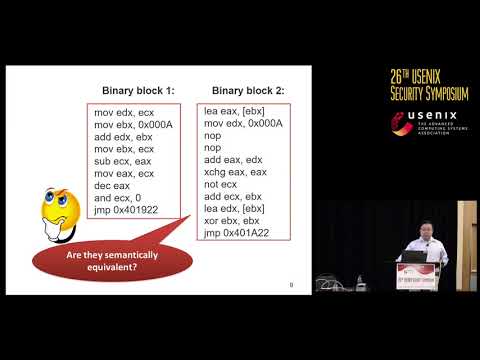USENIX Security '17 - BinSim: Trace-based Semantic Binary Diffing...