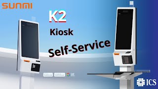SUNMI K2 Self Service POS Kiosk 24, NFC, GMS, Android with printer and scanner