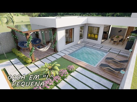 35c | Casa em L com piscina  | PEQUENA E ACONCHEGANTE |